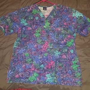 Teddy bear scrub top